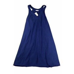 Ekouaer Women’s Blue Sleeveless Dress Size L Lightweight Flowy Casual